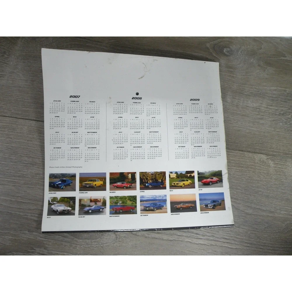 2008 Muscle Cars Calendar GM Len'Lyall Chevrolet Automobilia Vintage Classic Car